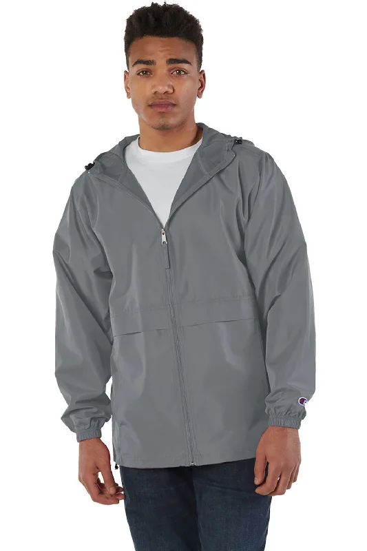 Tailored men jackets to pair with formal trousers for business meetingsChampion Mens Wind & Water Resistant Full Zip Hooded Anorak Jacket - Graphite Grey Tailored men jackets to pair with formal trousers for business meetingsChampion Mens Wind & Water Resistant Full Zip Hooded Anorak Jacket - Graphite Grey