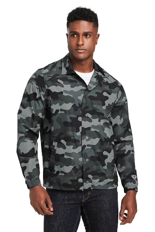 Corduroy men jackets in earthy tones for a rustic charmChampion Mens Wind & Water Resistant Snap Down Coach's Jacket - Concrete Grey Camo - Closeout Corduroy men jackets in earthy tones for a rustic charmChampion Mens Wind & Water Resistant Snap Down Coach's Jacket - Concrete Grey Camo - Closeout
