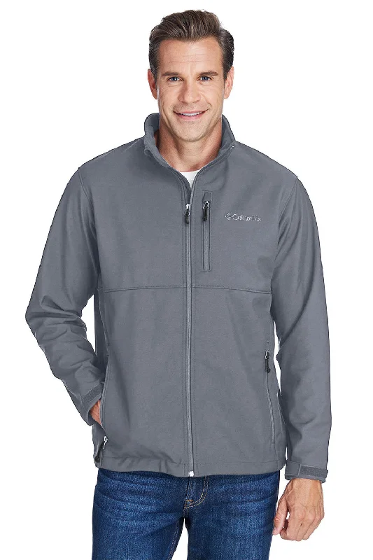 Plus - size men jackets with adjustable drawstrings for a comfortable fitColumbia Mens Ascender Wind & Water Resistant Full Zip Jacket - Graphite Grey Plus - size men jackets with adjustable drawstrings for a comfortable fitColumbia Mens Ascender Wind & Water Resistant Full Zip Jacket - Graphite Grey