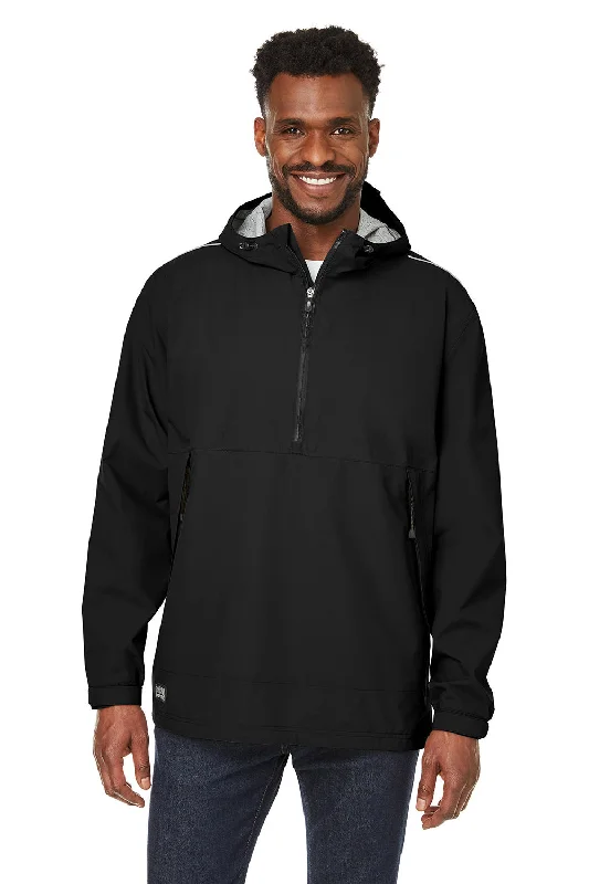 Slim - fit leather men jackets with a distressed finish for a rugged lookDri Duck Mens Challenger Stain Resistant 1/4 Zip Hooded Anorak Jacket - Black Slim - fit leather men jackets with a distressed finish for a rugged lookDri Duck Mens Challenger Stain Resistant 1/4 Zip Hooded Anorak Jacket - Black