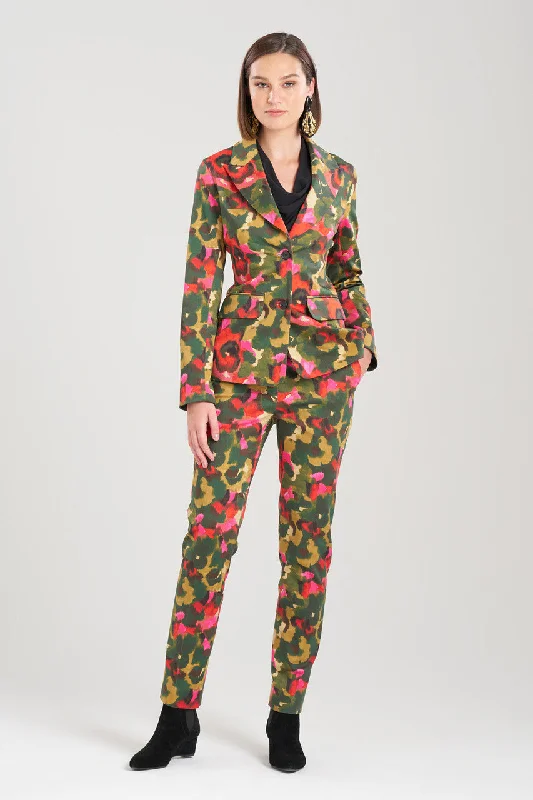 Corduroy men jackets in earthy tones for a rustic charmFloral Tailored Blazer