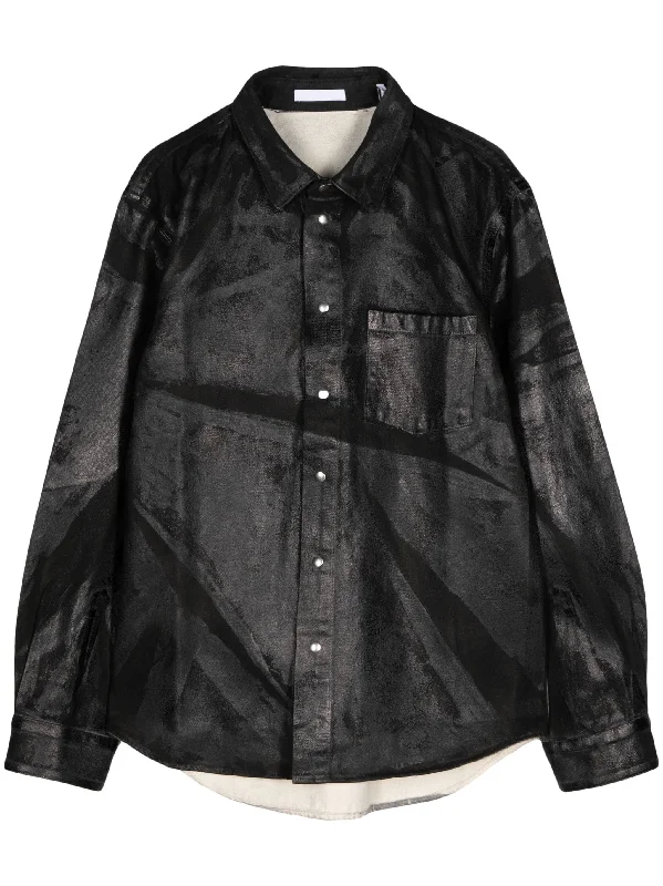 Corduroy men jackets in earthy tones for a rustic charmFoil-Print Denim Shirt Jacket Corduroy men jackets in earthy tones for a rustic charmFoil-Print Denim Shirt Jacket