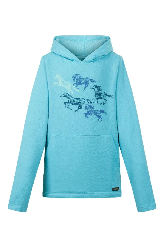 Performance - driven men jackets with breathable fabric for sportsKids Happy Herd Pullover Hoodie - Topaz Performance - driven men jackets with breathable fabric for sportsKids Happy Herd Pullover Hoodie - Topaz