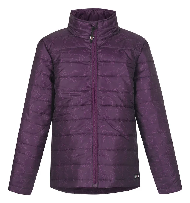 Checkered men jackets in a plaid pattern for a preppy appearanceKids Winter Whinnies Quilted Jacket - Raisin Winter Whinnies