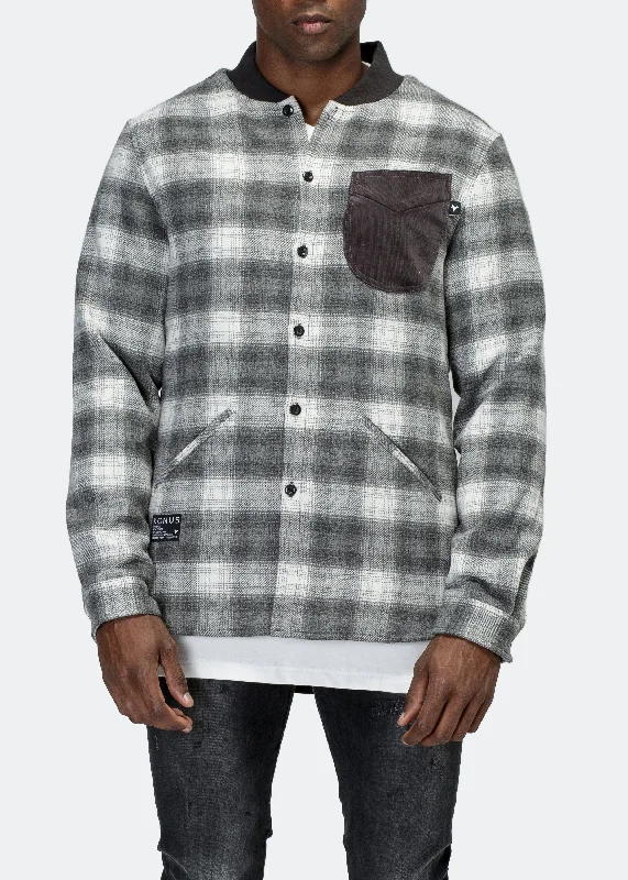 Down - filled men jackets in bright colors for winter fashionKonus Men's Wool Blend Shirt Jacket in Grey Down - filled men jackets in bright colors for winter fashionKonus Men's Wool Blend Shirt Jacket in Grey
