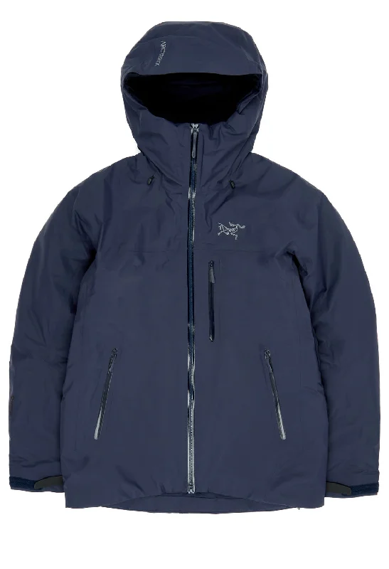 Embroidered men jackets with intricate floral designs for a unique aestheticArc'teryx Men's Beta Insulated Jacket - Black Sapphire Embroidered men jackets with intricate floral designs for a unique aestheticArc'teryx Men's Beta Insulated Jacket - Black Sapphire