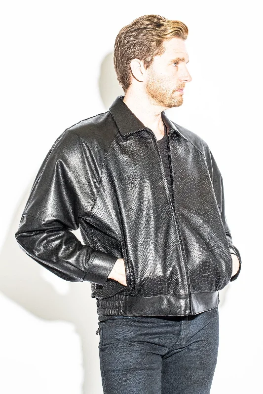 Bomber men jackets with ribbed cuffs for a classic 80s styleMen's Black Label Collection Bomber Jacket Bomber men jackets with ribbed cuffs for a classic 80s styleMen's Black Label Collection Bomber Jacket