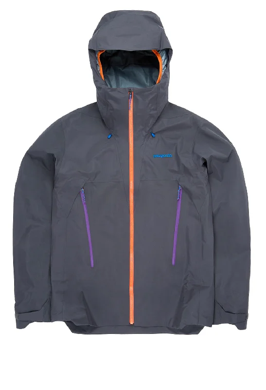 Hooded men jackets with a detachable faux - fur trim for added warmthPatagonia Men's Super Free Alpine Jacket - Forge Grey Hooded men jackets with a detachable faux - fur trim for added warmthPatagonia Men's Super Free Alpine Jacket - Forge Grey
