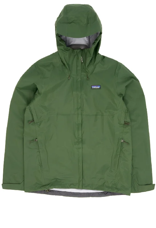 Hooded men jackets with a detachable faux - fur trim for added warmthPatagonia Men's Torrentshell 3L Rain Jacket - Torrey Pine Green Hooded men jackets with a detachable faux - fur trim for added warmthPatagonia Men's Torrentshell 3L Rain Jacket - Torrey Pine Green