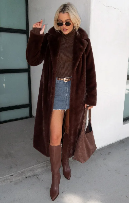 Down - filled men jackets in bright colors for winter fashionMiss Tiffy Fur Jacket ~ Brown Faux Fur Down - filled men jackets in bright colors for winter fashionMiss Tiffy Fur Jacket ~ Brown Faux Fur