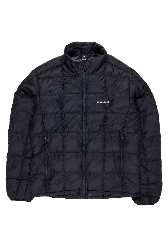 Men jackets with a hidden interior pocket for secure storageMontbell Men's Superior Down Jacket - Black Men jackets with a hidden interior pocket for secure storageMontbell Men's Superior Down Jacket - Black