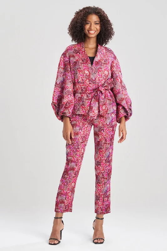 Bomber men jackets with ribbed cuffs for a classic 80s styleMosaic Jacquard Topper