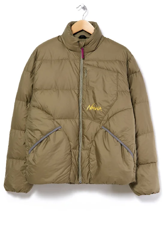 Men jackets with a hidden interior pocket for secure storageNanga Men's Mazeno Ridge Jacket - Beige Khaki Men jackets with a hidden interior pocket for secure storageNanga Men's Mazeno Ridge Jacket - Beige Khaki