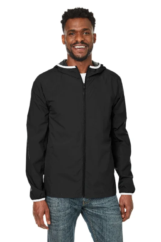 Bomber men jackets with ribbed cuffs for a classic 80s styleNautica Mens Stillwater Water Resistant Full Zip Hooded Windbreaker Jacket - Black Bomber men jackets with ribbed cuffs for a classic 80s styleNautica Mens Stillwater Water Resistant Full Zip Hooded Windbreaker Jacket - Black