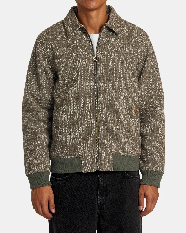 Men jackets with a hidden interior pocket for secure storagePisco Zip-Up Jacket - Olive Men jackets with a hidden interior pocket for secure storagePisco Zip-Up Jacket - Olive