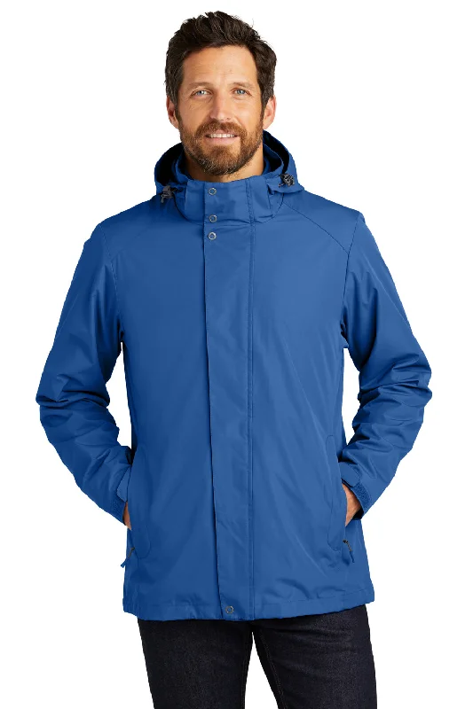 Windbreaker men jackets with UV protection for outdoor activitiesPort Authority Mens All Weather 3-in-1 Water Resistant Full Zip Hooded Jacket - True Blue Windbreaker men jackets with UV protection for outdoor activitiesPort Authority Mens All Weather 3-in-1 Water Resistant Full Zip Hooded Jacket - True Blue