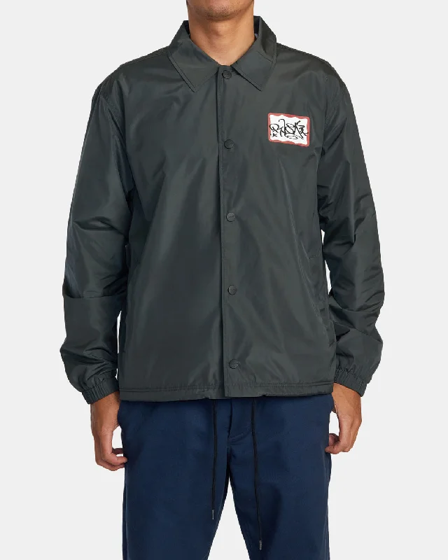 Windbreaker men jackets with UV protection for outdoor activitiesRVCA Coaches Jacket - RVCA Black Windbreaker men jackets with UV protection for outdoor activitiesRVCA Coaches Jacket - RVCA Black