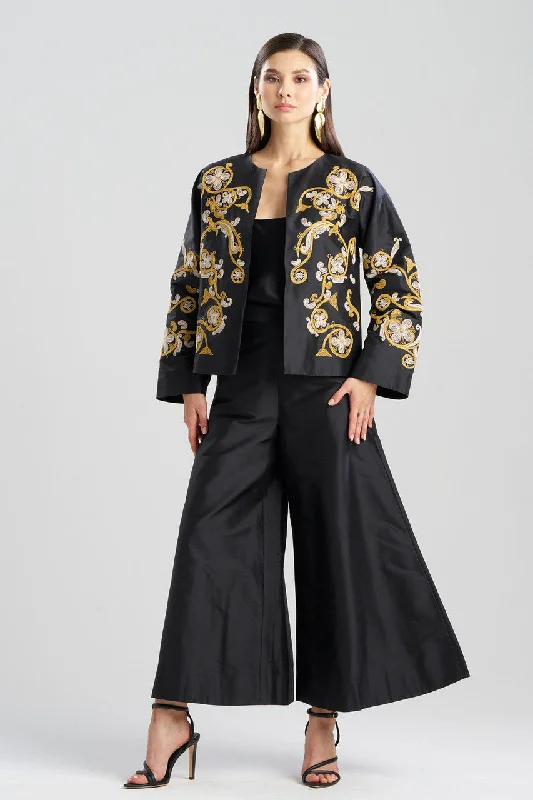 Checkered men jackets in a plaid pattern for a preppy appearanceSilk Dupioni Embroidered Crop Jacket Checkered men jackets in a plaid pattern for a preppy appearanceSilk Dupioni Embroidered Crop Jacket