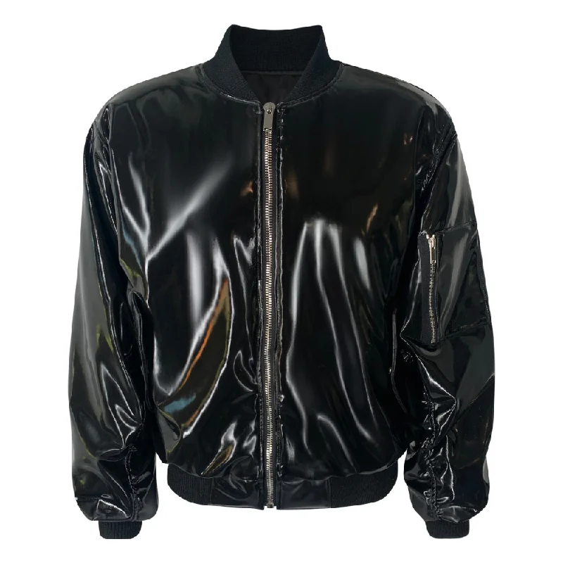 Denim men jackets with embroidered patches for a personalized touchSolar Bomber