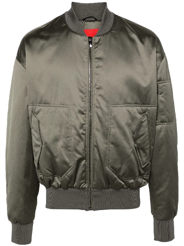 Performance - driven men jackets with breathable fabric for sportsTape-Detail Zip-Up Bomber Jacket Performance - driven men jackets with breathable fabric for sportsTape-Detail Zip-Up Bomber Jacket