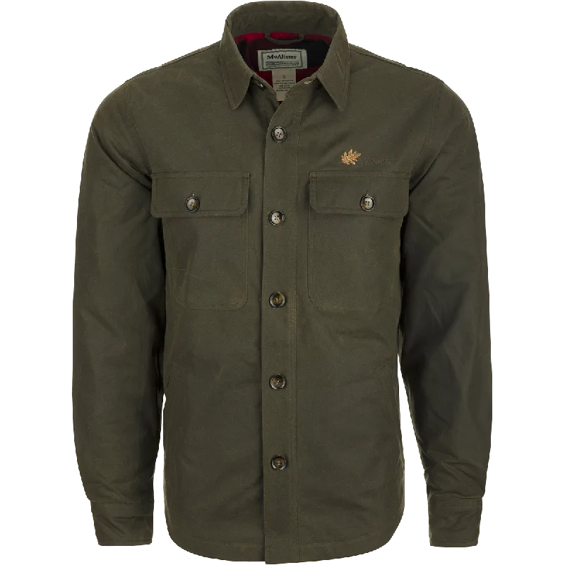 Lightweight men jackets made from recycled nylon for eco - friendly travelMcAlister Waxed Cotton Jac-Shirt Lightweight men jackets made from recycled nylon for eco - friendly travelMcAlister Waxed Cotton Jac-Shirt