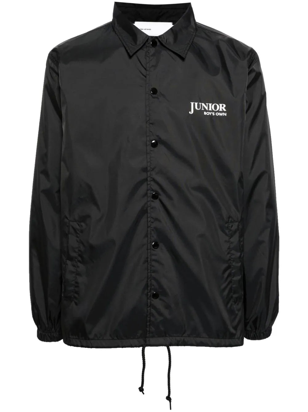 Slim - fit leather men jackets with a distressed finish for a rugged lookX Boy's Own Logo-Print Coach Jacket Slim - fit leather men jackets with a distressed finish for a rugged lookX Boy's Own Logo-Print Coach Jacket