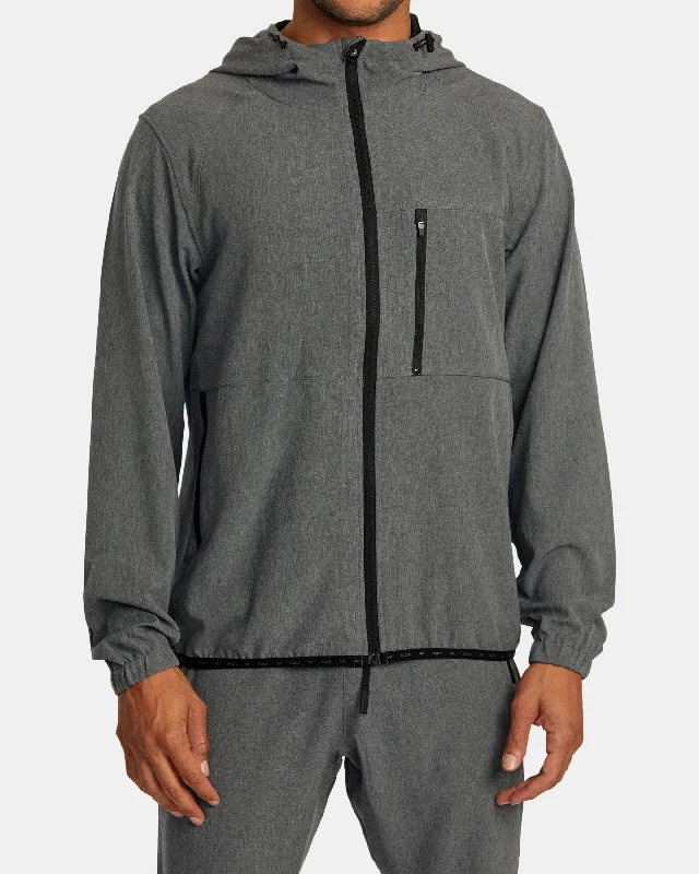 Denim men jackets with embroidered patches for a personalized touchYogger Zip-Up Hooded Jacket II - Charcoal Heather Denim men jackets with embroidered patches for a personalized touchYogger Zip-Up Hooded Jacket II - Charcoal Heather