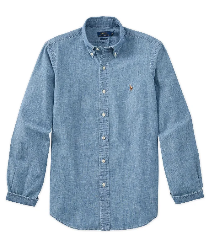 Men's reversible polo shirts with two different looksPolo Ralph Lauren Long-Sleeve Chambray Woven Sport Shirt Men's reversible polo shirts with two different looksPolo Ralph Lauren Long-Sleeve Chambray Woven Sport Shirt