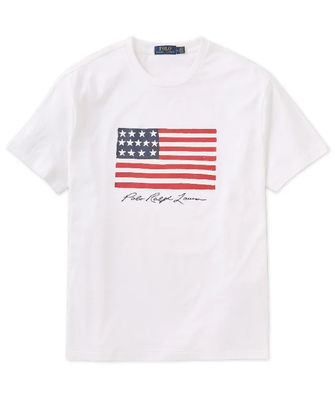 Men's breathable cotton blend polo shirts for summer outingsPolo Ralph Lauren Short Sleeve American Flag T-Shirt Men's breathable cotton blend polo shirts for summer outingsPolo Ralph Lauren Short Sleeve American Flag T-Shirt