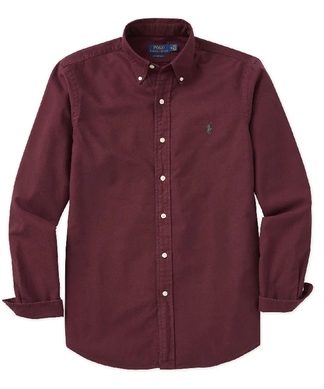 Men's UV - protected polo shirts for outdoor gardeningPolo Ralph Lauren Long Sleeve Garment Dyed Sport Shirt Men's UV - protected polo shirts for outdoor gardeningPolo Ralph Lauren Long Sleeve Garment Dyed Sport Shirt
