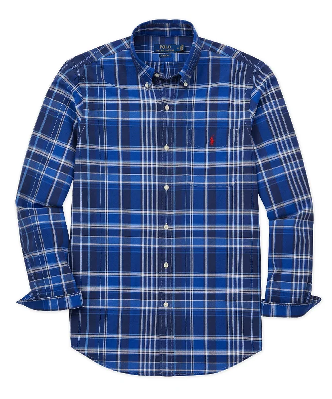 Men's antimicrobial polo shirts for odor - free daily wearPolo Ralph Lauren Long Sleeve Oxford Plaid Sport Shirt Men's antimicrobial polo shirts for odor - free daily wearPolo Ralph Lauren Long Sleeve Oxford Plaid Sport Shirt
