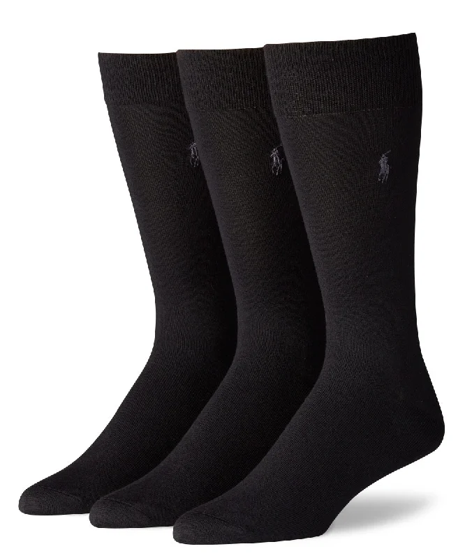 Men's long sleeve classic fit polo shirts with embroidered logosPolo Ralph Lauren Black Flat-Knit Crew Socks (3-Pack) Men's long sleeve classic fit polo shirts with embroidered logosPolo Ralph Lauren Black Flat-Knit Crew Socks (3-Pack)