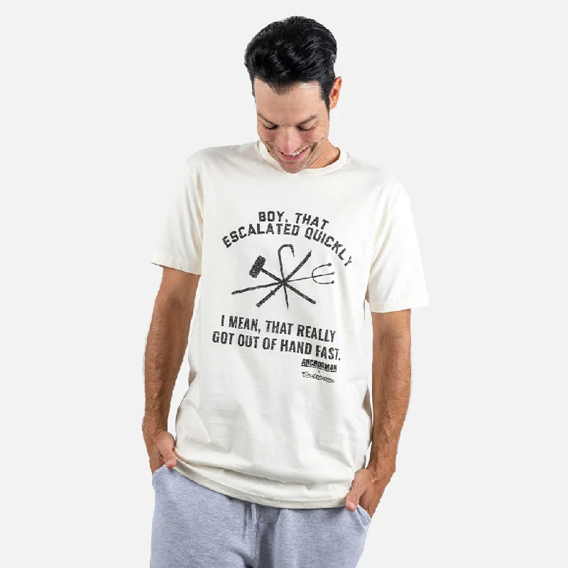 Men's lightweight performance t - shirts for running marathonsANCHORMAN NEWS TEAM FIGHT SHIRT Men's lightweight performance t - shirts for running marathonsANCHORMAN NEWS TEAM FIGHT SHIRT