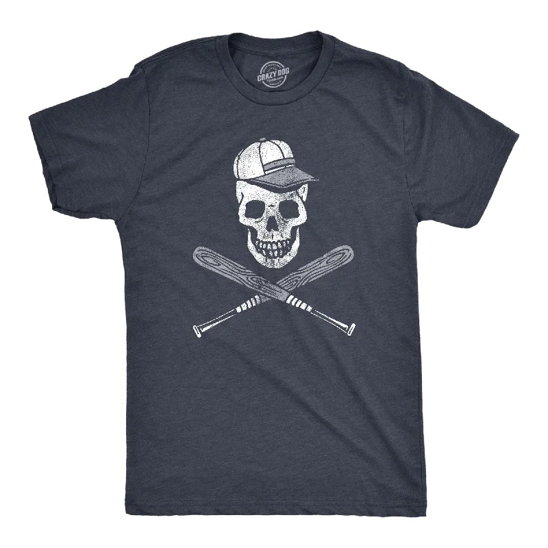 Men's short - sleeve linen t - shirts for summer beach outingsBaseball Skull Men's T Shirt Men's short - sleeve linen t - shirts for summer beach outingsBaseball Skull Men's T Shirt
