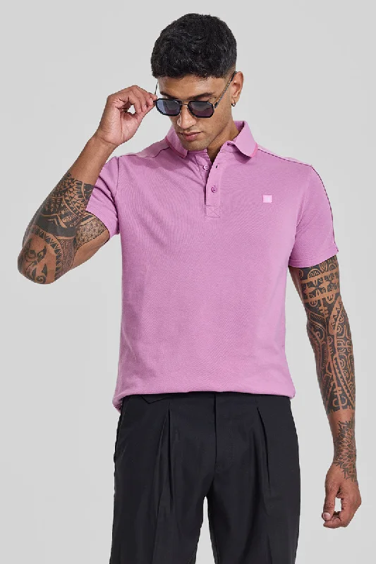 Men's reversible polo shirts with two different looksBelieve Pink Polo T-Shirt