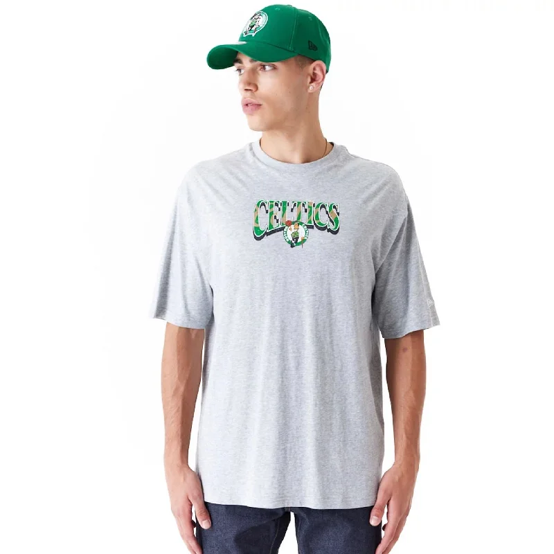 Men's eco - friendly recycled t - shirts for sustainable fashion choicesBoston Celtics NBA Championship Grey Oversized T-Shirt Men's eco - friendly recycled t - shirts for sustainable fashion choicesBoston Celtics NBA Championship Grey Oversized T-Shirt