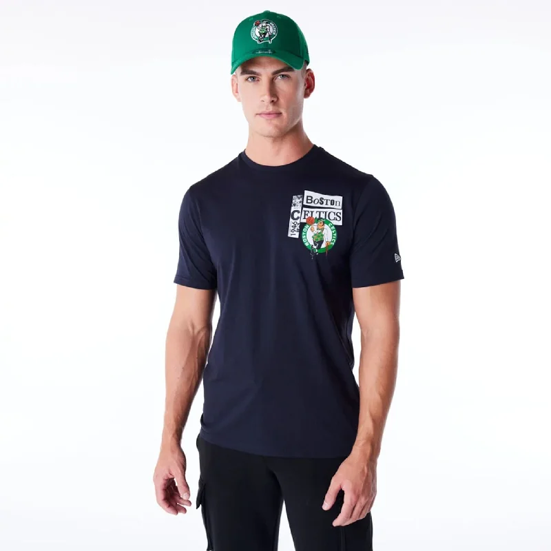 Men's plus - size pocket t - shirts with a classic lookBoston Celtics Newspaper Graphic Navy T-Shirt Men's plus - size pocket t - shirts with a classic lookBoston Celtics Newspaper Graphic Navy T-Shirt