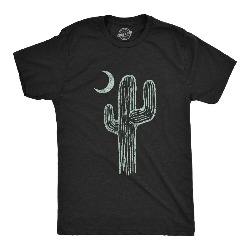 Men's UV - protection t - shirts for outdoor activities in the sunCactus Moon Men's T Shirt