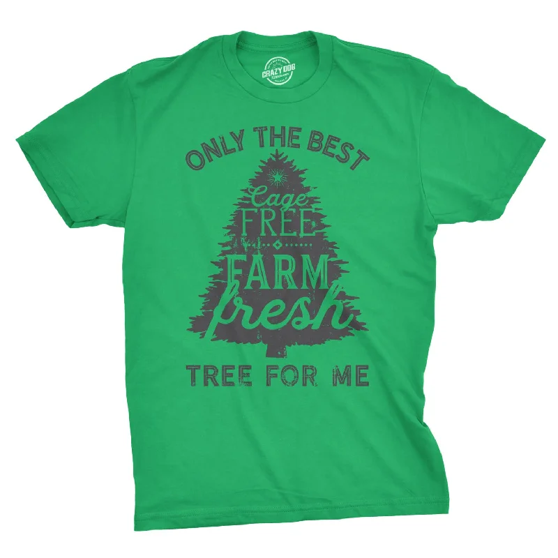 Men's slim - fit graphic t - shirts with vintage rock band printsCage Free Farm Fresh Tree Men's T Shirt Men's slim - fit graphic t - shirts with vintage rock band printsCage Free Farm Fresh Tree Men's T Shirt