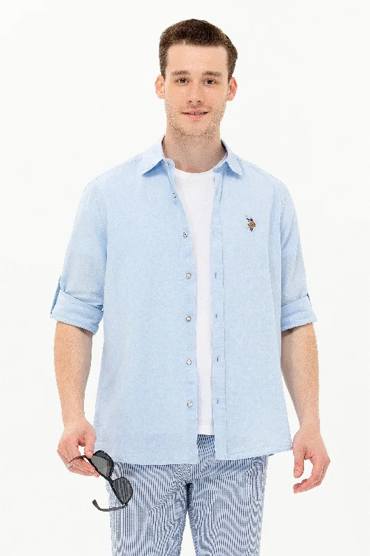 Men's antimicrobial polo shirts for odor - free daily wearCHEMISE ENZO BLUE LIGHT POUR HOMME-1570537VR003 Men's antimicrobial polo shirts for odor - free daily wearCHEMISE ENZO BLUE LIGHT POUR HOMME-1570537VR003