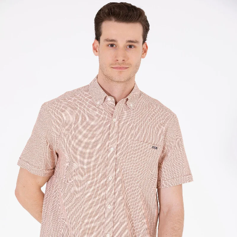 Men's jacquard woven polo shirts with intricate designsCHEMISE ORANGE MEMFIS - 1593336VR031 Men's jacquard woven polo shirts with intricate designsCHEMISE ORANGE MEMFIS - 1593336VR031