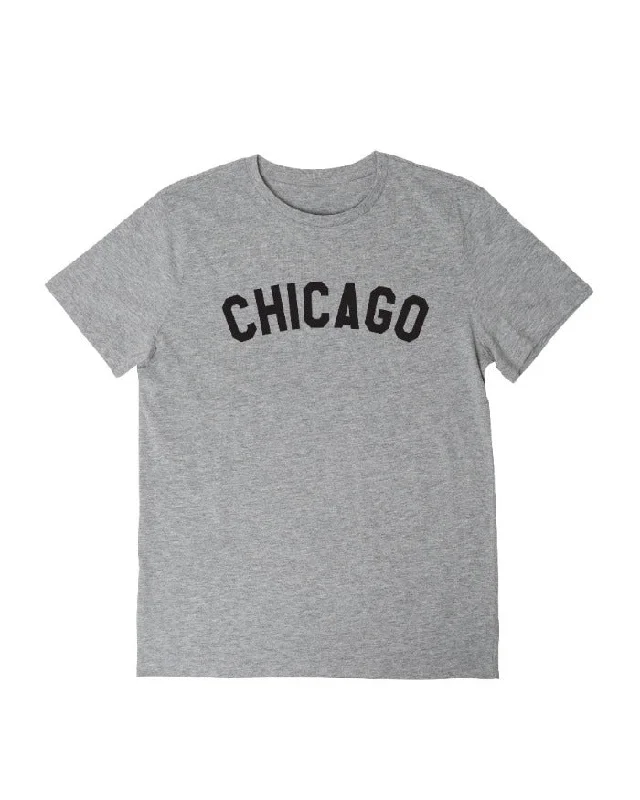 Men's lightweight performance t - shirts for running marathonsChicago Basic T-Shirt - Heather Grey Men's lightweight performance t - shirts for running marathonsChicago Basic T-Shirt - Heather Grey