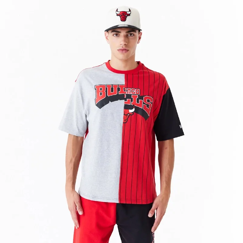 Men's lightweight performance t - shirts for running marathonsChicago Bulls NBA Half Pinstripe Red Oversized T-Shirt Men's lightweight performance t - shirts for running marathonsChicago Bulls NBA Half Pinstripe Red Oversized T-Shirt