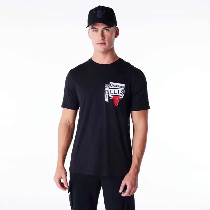Men's tie - dye t - shirts with a bohemian styleChicago Bulls Newspaper Graphic Black T-Shirt Men's tie - dye t - shirts with a bohemian styleChicago Bulls Newspaper Graphic Black T-Shirt