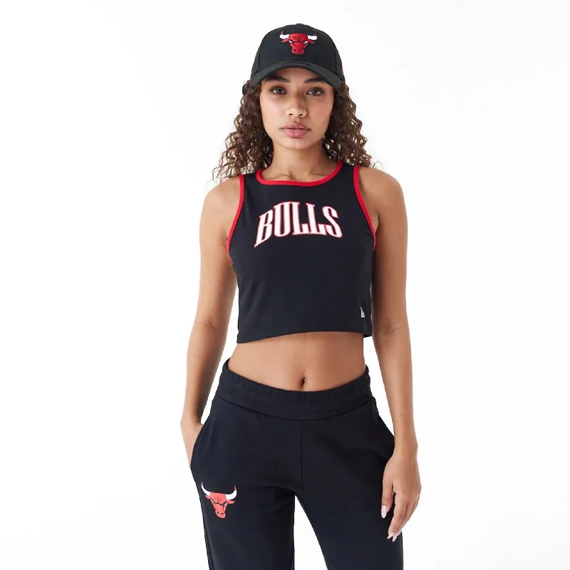 Men's eco - friendly recycled t - shirts for sustainable fashion choicesChicago Bulls Womens Womens NBA Team Wordmark Black Crop Tank Top Men's eco - friendly recycled t - shirts for sustainable fashion choicesChicago Bulls Womens Womens NBA Team Wordmark Black Crop Tank Top