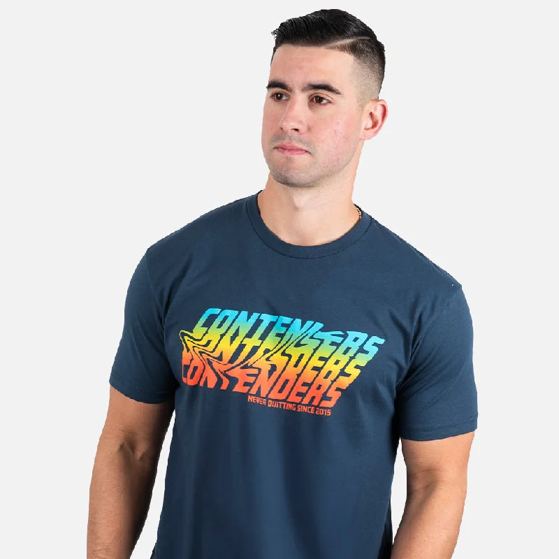 Men's distressed denim - look t - shirts with a rugged appealCONTENDERS WAVY SHIRT