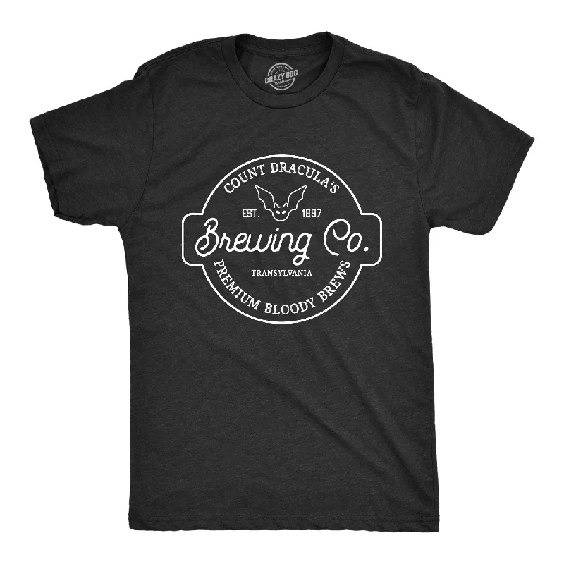 Men's printed Hawaiian t - shirts for tropical vacationsCount Dracula Brewing Co Men's T Shirt Men's printed Hawaiian t - shirts for tropical vacationsCount Dracula Brewing Co Men's T Shirt