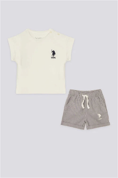 Men's antimicrobial polo shirts for odor - free daily wearEnsemble crème  pour bébé-USB1171-V1