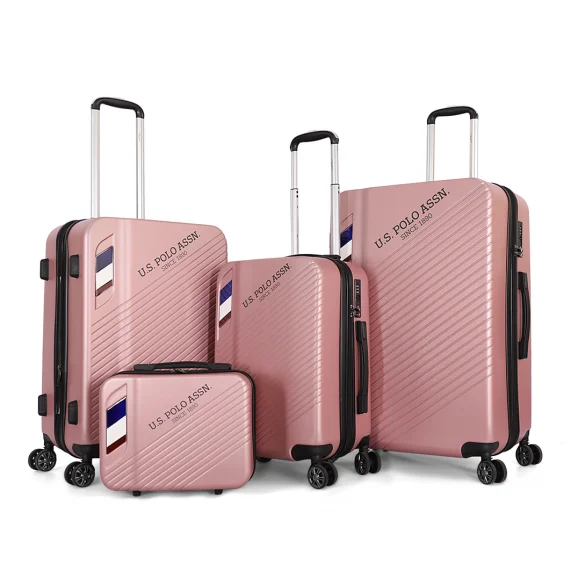 Men's two - tone stripe polo shirts with a preppy styleEnsemble des valises ROSE GOLD PLVLZYD23014 Men's two - tone stripe polo shirts with a preppy styleEnsemble des valises ROSE GOLD PLVLZYD23014