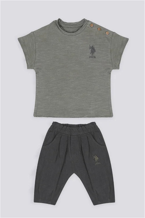 Men's slim fit short sleeve polo shirts with contrast collarsEnsemble kaki pour bébé-USB1169-V1 Men's slim fit short sleeve polo shirts with contrast collarsEnsemble kaki pour bébé-USB1169-V1